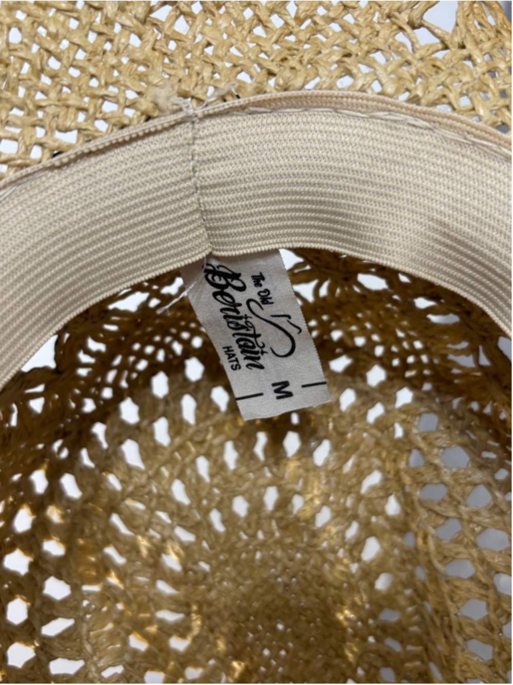 WOMENS Natural STRAW hat leather strap Western Cowboy rodeo country festival - Picture 4 of 5